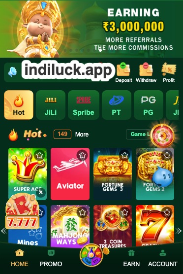 Indi Luck App Money Coming Game Interface
